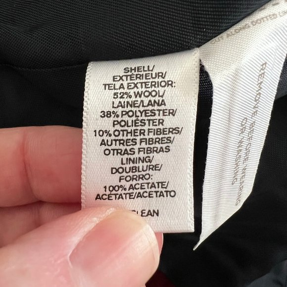 NWT! LOFT Burgundy Zip Collarless Winter Coat - 52% Wool - Size Medium - Picture 6 of 6